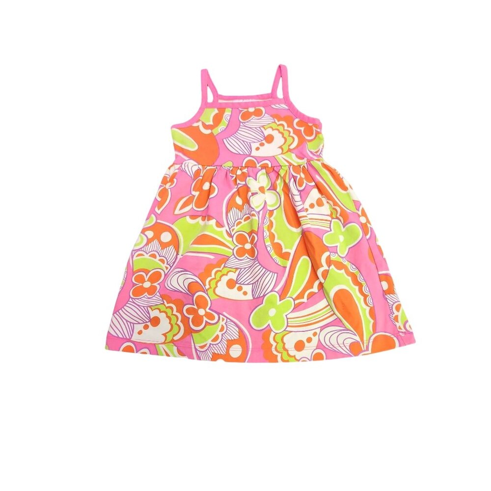 Hanna Andersson Girls 3T  Pink Floral Paisley Pullover Sun Dress 2155